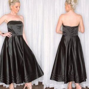 Strapless Black Cocktail Dress